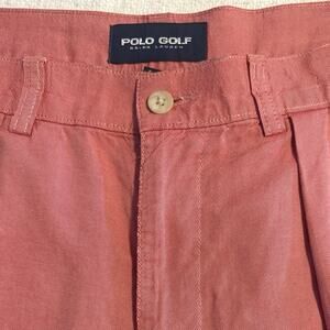 Polo Golf Ralph Lauren destressed red shorts 100% Cotton Sz 34